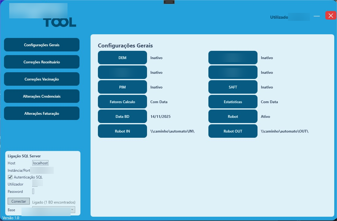 Tool — aplicação Windows desktop em C# WPF